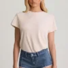 Lanori lavt sittende hotpants i mellomblå