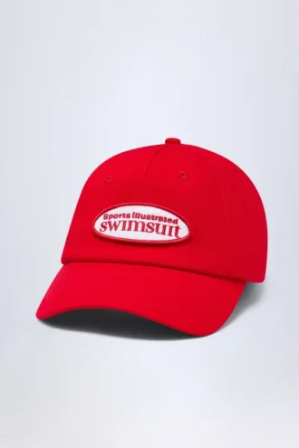 Lazise-baseballcap med logo i flammende rød