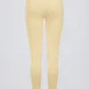 Leggings i børstet jersey med rynker og middels høy midje i Lemon Marl