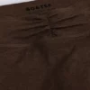 Leggings i børstet jersey med rynker og middels høy midje i pecan melert