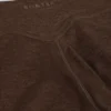 Leggings i børstet jersey med rynker og middels høy midje i pecan melert