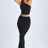 Lena Modal Twist-Front Maxi skjørt i svart