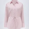 Lerici Oversized-skjorte i rosa striper