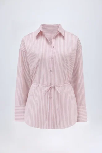 Lerici Oversized-skjorte i rosa striper