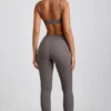 Linnea Petite ribbet modal-leggings med høy midje i grått