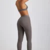 Linnea Petite ribbet modal-leggings med høy midje i grått