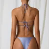 Lula Cheeky-bikinitruser med perledetaljer i lavendel lilla