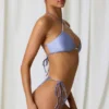 Lula Cheeky-bikinitruser med perledetaljer i lavendel lilla