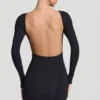 Lyla Modal Bodycon-minikjole med åpen rygg i svart