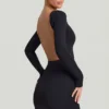 Lyla Modal Bodycon-minikjole med åpen rygg i svart