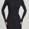 Lyla Modal Bodycon-minikjole med åpen rygg i svart