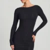 Lyla Modal Bodycon-minikjole med åpen rygg i svart