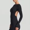 Lyla Modal Bodycon-minikjole med åpen rygg i svart