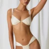 Mahina Ruched bikinitruser i perlehvit