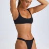 Malibu bikinitopp med rund hals i svart