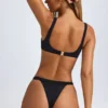 Malibu bikinitopp med rund hals i svart