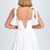 Marianna Ruched Corset Minikjole i hvitt