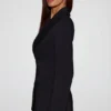 Marika strukturert dobbeltradet blazer i svart
