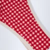 Masia Cheeky-bikinitruser med doble stropper i rød gingham