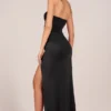 Matilde Bandeau drapert maxi-kjole i svart