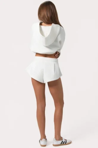 Mid-Rise Shorts i Milk