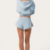 Mid-Rise Shorts i Powder Blue