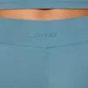 Mini-shorts med vridd linning og lommer i steinblå