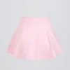 Mini-skort i børstet jersey med krysset snitt i blekrosa melert