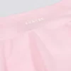 Mini-skort i børstet jersey med krysset snitt i blekrosa melert