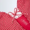 Montjoi badedrakt med volanger og utskjæringer i rød gingham
