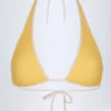 Morella halterneck-bikinitopp i gul gingham