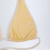 Morella halterneck-bikinitopp i gul gingham