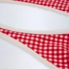 Morella halterneck-bikinitopp i rød gingham