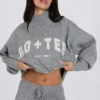Myk strikket oversized genser i grått
