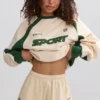 Myke minishorts i bomullsjersey med elastikk i marmor