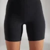 Myke sykkelshorts i bomull i svart