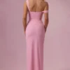Naelle Mesh Draped Corset Gown i sukkerspinnrosa