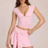 Evelique mid-rise skort i Blossom Pink