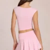 Evelique mid-rise skort i Blossom Pink
