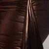 Nasira Cut Out Metallic Jersey Minikjole i kobberbronse