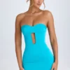 Nikko Cut-Out Bandeau minikjole i turkis