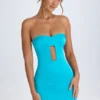 Nikko Cut-Out Bandeau minikjole i turkis