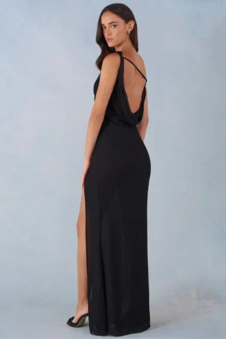 Nivara One-Shoulder Maxikjoler i svart