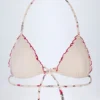 Noia Micro Triangle Bikini Top i rødt blomstermønster