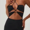 Oceane Cut Out Halter Neck Floor Length Maxikjoler i svart