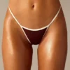 Old Money trekantet bikinitruser i brun
