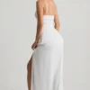 Olyssia Shirred Camisole Maxikjoler i hvitt