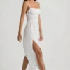 Olyssia Shirred Camisole Maxikjoler i hvitt