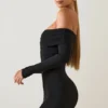 Oriana Modal Off-Shoulder Minikjole i svart