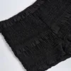 Orla shorts med volanger og middels høy midje i svart